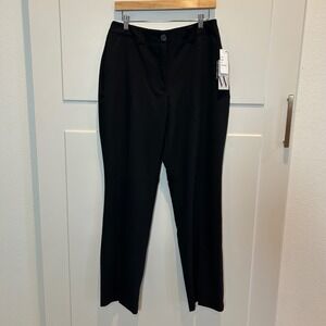 Worthington Women Black Curvy Straight Leg Wrinkle Free Pants Size 12 NWT